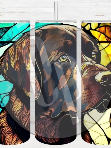 Stained Glass Chocolate Lab