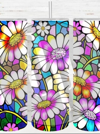 Stained Glass Daisies